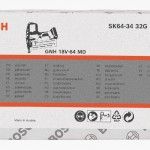 Prego de acabamento DA, SK64-34 32G refª 2608200519 BOSCH Prego de acabamento DA, SK64-34 32G refª 2608200519 BOSCH