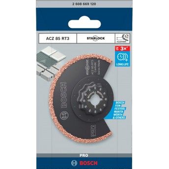 Lâmina multiferramenta PRO ACZ 85 RT3, 85 x 2,5 mm refª 2608669120 BOSCH Lâmina multiferramenta PRO ACZ 85 RT3, 85 x 2,5 mm refª 2608669120 BOSCH