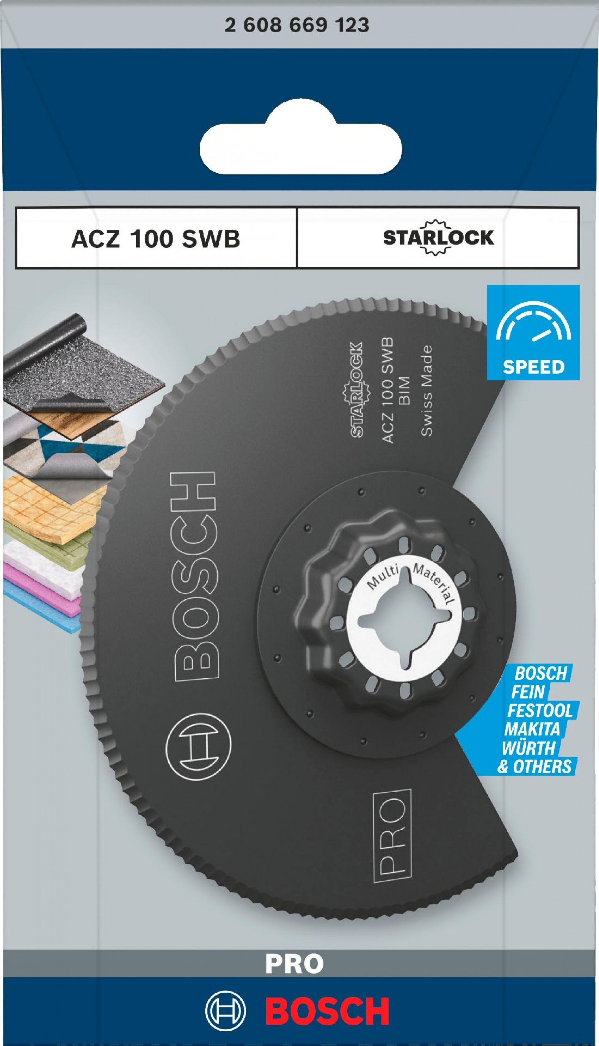 Lâmina multiferramenta PRO ACZ 100 SWB, 100 mm refª 2608669123 BOSCH
