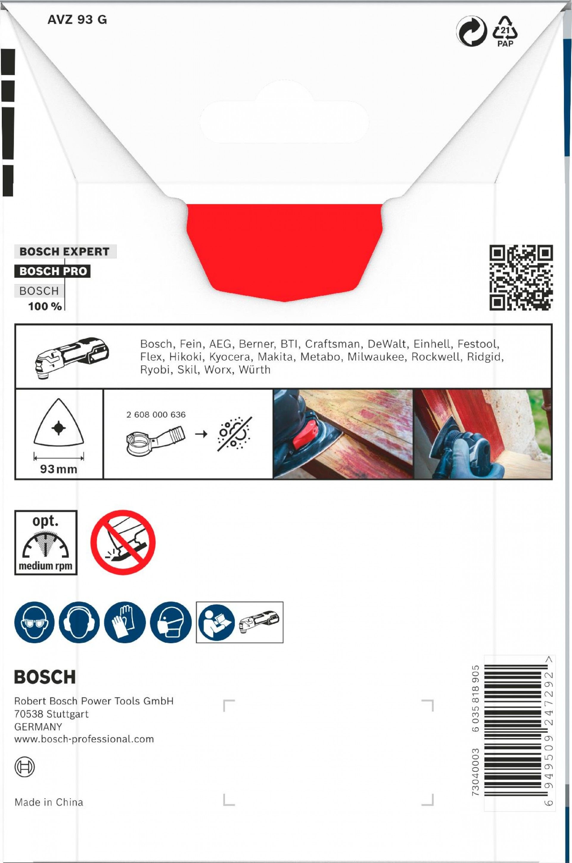 Acessórios de multiferramenta Acessório multiferramenta PRO AVZ 93 G, 93 mm refª 2608669125 BOSCH
