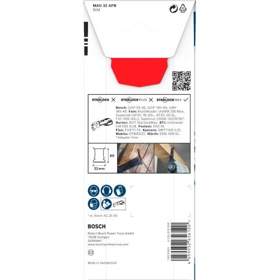 Lâmina multiferramenta PRO MAII 32 APB, 32 x 80 mm refª 2608669133 BOSCH Lâmina multiferramenta PRO MAII 32 APB, 32 x 80 mm refª 2608669133 BOSCH