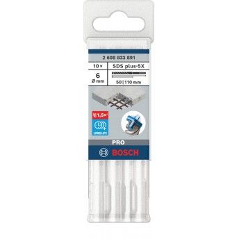 Broca PRO SDS plus-5X, 6 x 50 x 110mm, 10 unid. ref� 2608833891 BOSCH