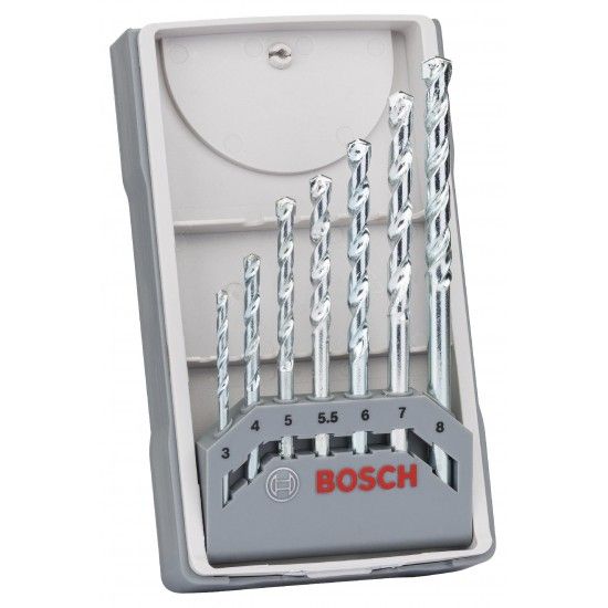 Kit Brocas para alvenaria, 7 unidades, CYL-1, 3/4/5/5,5/6/7/8 mm ref� 2607017035 BOSCH