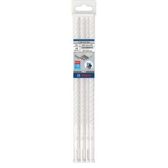 Broca PRO SDS plus-5X, 10 x 200 x 260mm, 10 unid. refª 2608833904 BOSCH Broca PRO SDS plus-5X, 10 x 200 x 260mm, 10 unid. refª 2608833904 BOSCH