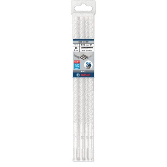 Broca PRO SDS plus-5X, 10 x 200 x 260mm, 10 unid. refª 2608833904 BOSCH Broca PRO SDS plus-5X, 10 x 200 x 260mm, 10 unid. refª 2608833904 BOSCH