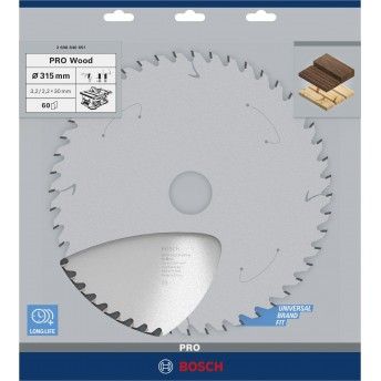 Disco PRO Wood, 315 x 3,2 x 30 mm, T80 refª 2608640651 BOSCH Disco PRO Wood, 315 x 3,2 x 30 mm, T80 refª 2608640651 BOSCH