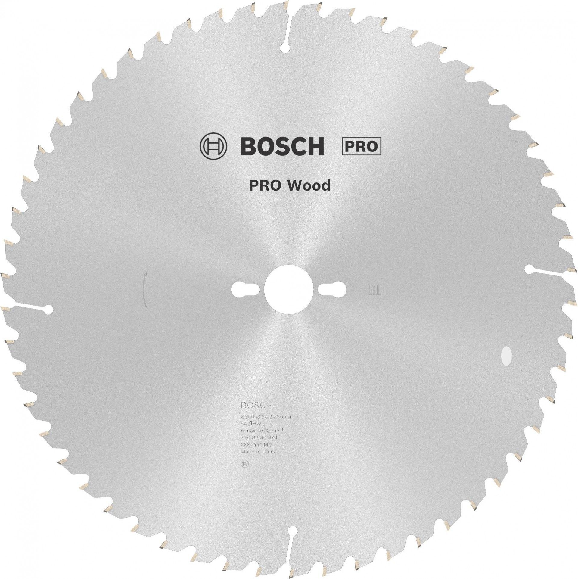 Disco PRO Wood, 350 x 3,5 x 30 mm, T54 refª 2608640674 BOSCH
