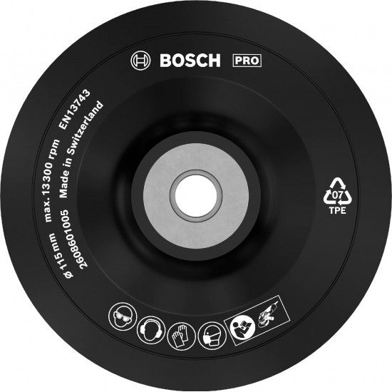 PRO Backing Pad Soft, 115 mm, M14 refª 2608601005 BOSCH PRO Backing Pad Soft, 115 mm, M14 refª 2608601005 BOSCH