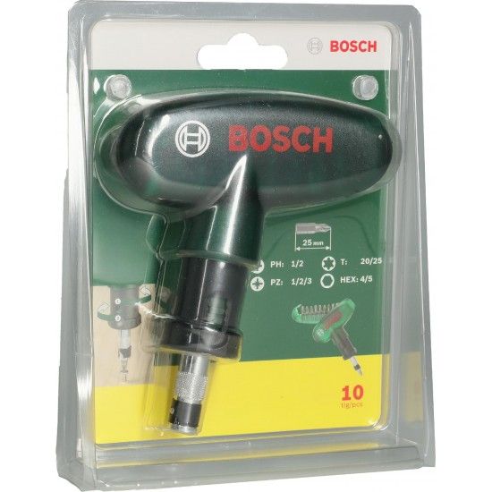 Chave de punho em T c/roquete e bits 9p� ref� 2607010610 BOSCH