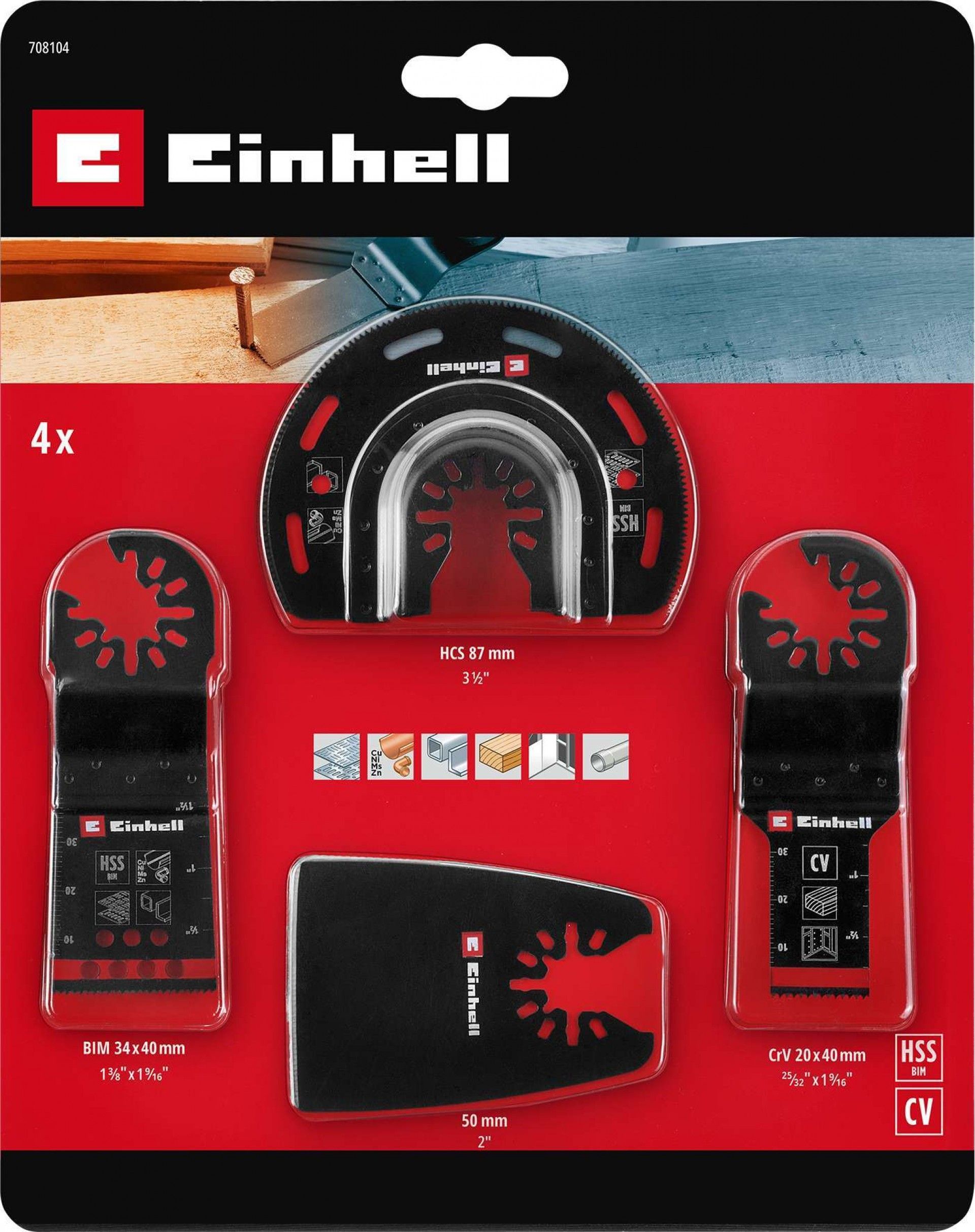 Jogo 4 Lam de multiferramenta refª 49708104 KWB