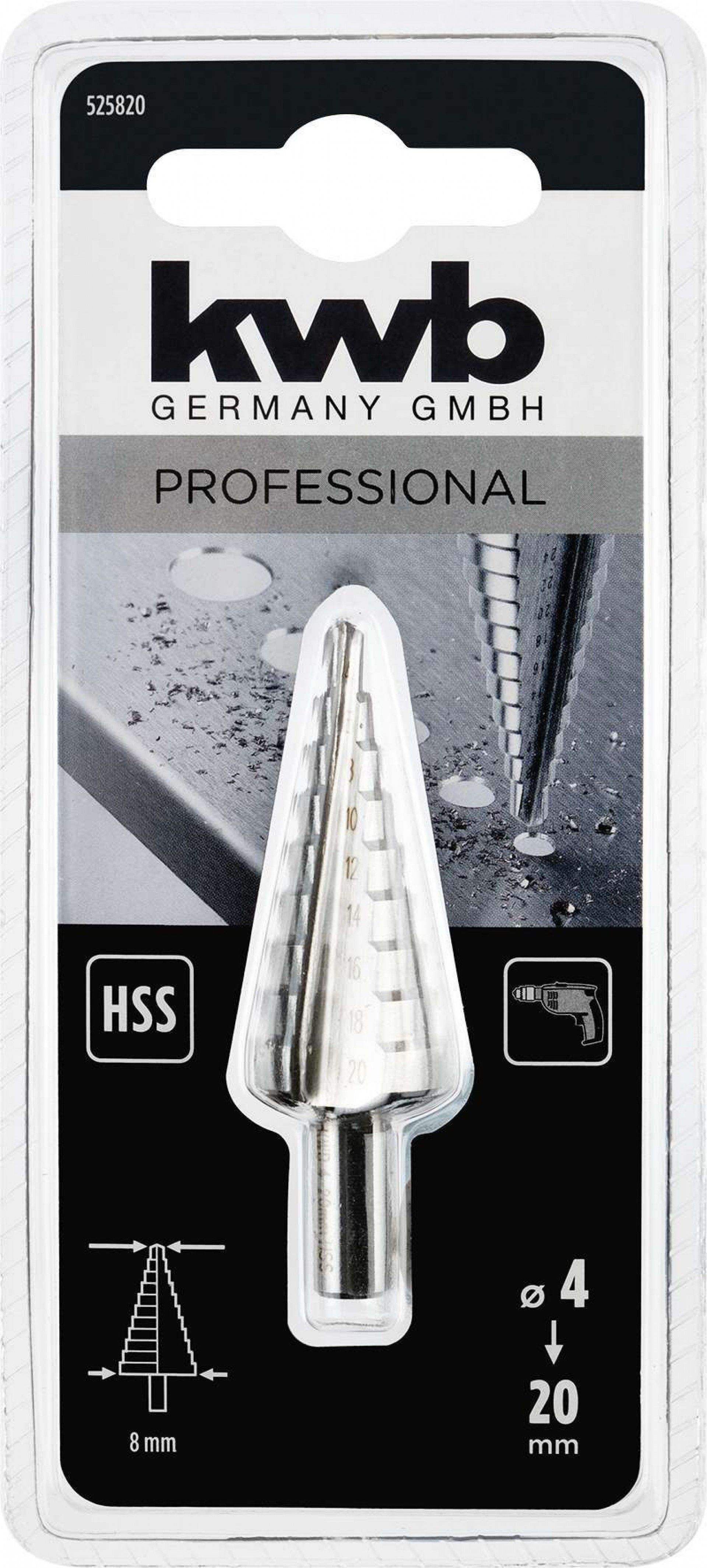 Broca escalonada HSS 4-20MM refª 49525820 KWB