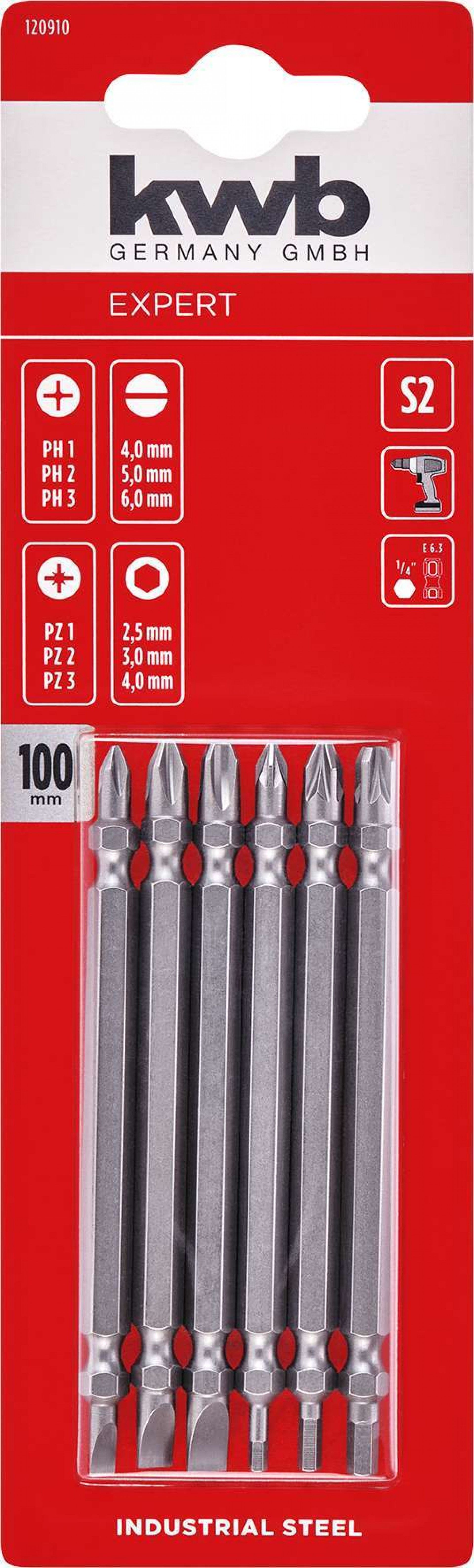 Jogo de 6 bits duplos 100MM. refª 49120910 KWB