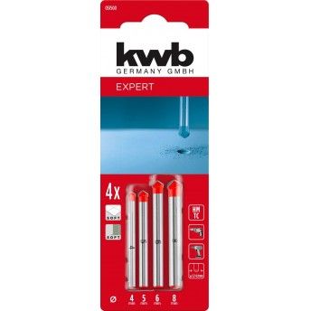 Jogo4 brocas para porcelanico ref 49051500 KWB