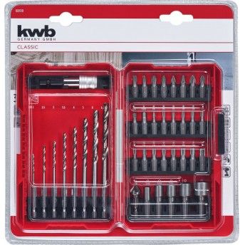 Jogo de 39  brocas metal e Bits sortidas ref 49108910 KWB