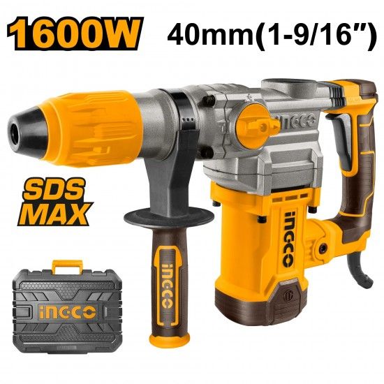 Martelo demolidor 1600w Sds-Max c/mala e acesrios ref RH1600388 Ingco