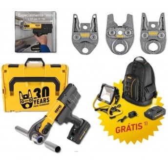 Kit prensadora Mini-Press 22V ACC L-box [578017 R30J]+ 2 Baterias 2.5Ah +Projetor led [175210 R220] 