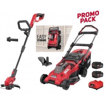Corta-relvas "Brushless" GM1E0140BA + Aparador GT1E0230CA + 2 Bat 4.0Ah e carregador SKIL