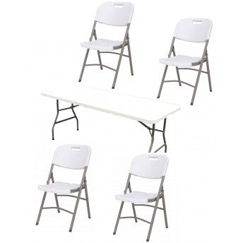 Mesa Desdobrvel 180x76x74cm [31345] + 4 cadeiras [31318] MADER