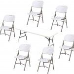 Mesa Desdobrvel 180x76x74cm [31345] + 6 cadeiras [31318] MADER