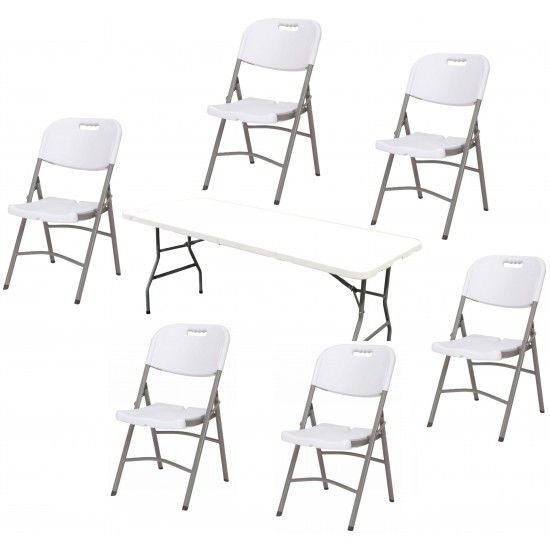 Mesa Desdobrvel 180x76x74cm [31345] + 6 cadeiras [31318] MADER