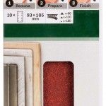 Conjunto de 10 folhas de lixa para lixadeira vibratóriaG= 60, 120, 180 refª 2609256A86 BOSCH Conjunto de 10 folhas de lixa para lixadeira vibratóriaG= 60, 120, 180 refª 2609256A86 BOSCH