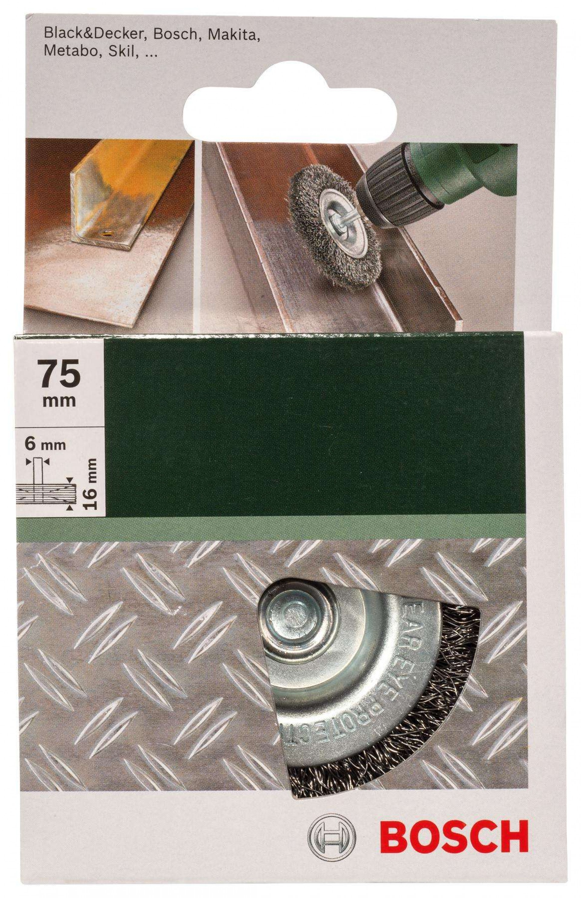 Catrabucha para berbequins - arame ondulado, 75 mm refª 2609256530 BOSCH
