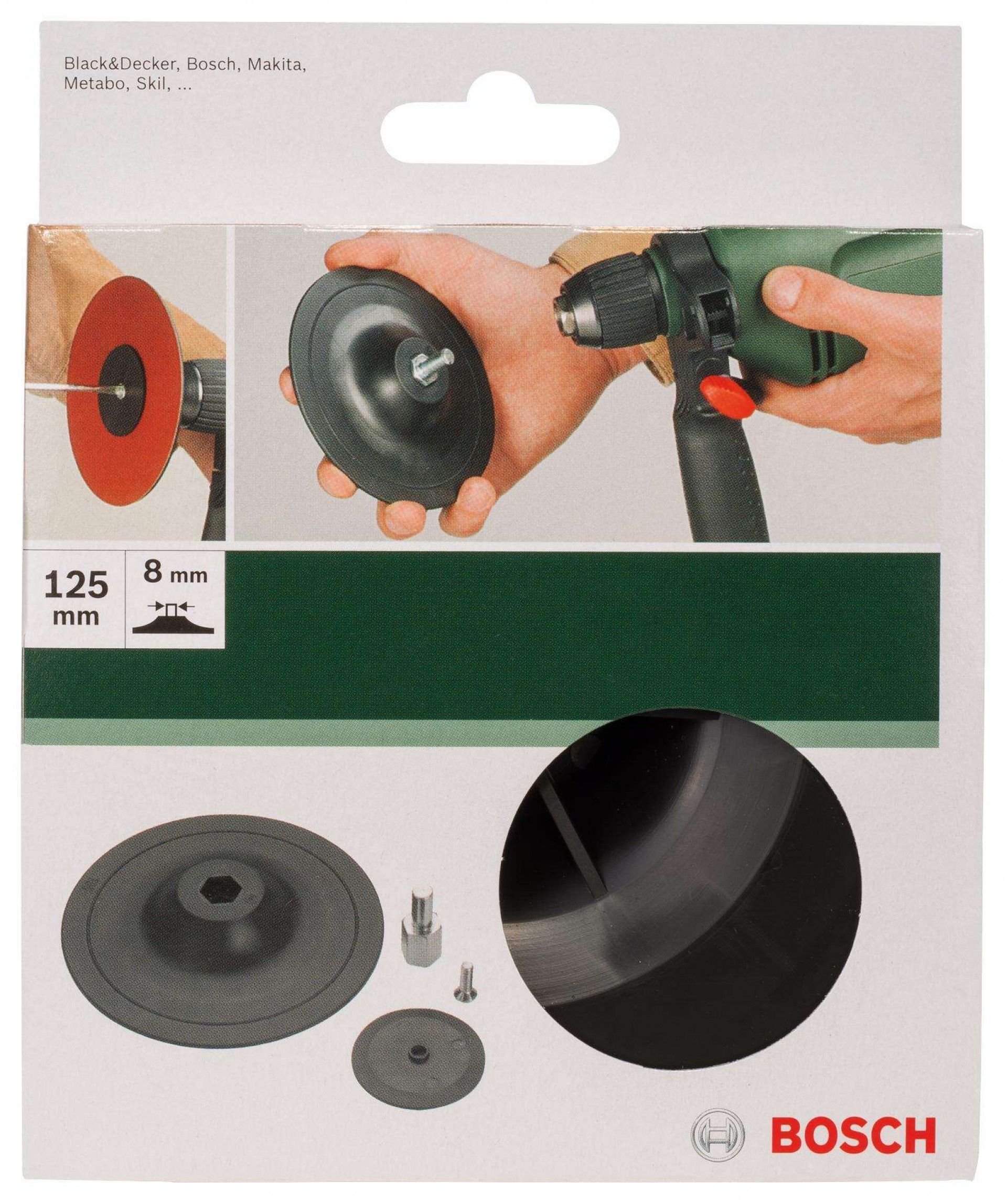 Prato de lixar para berbequins, 125 mm, sistema de aperto refª 2609256281 BOSCH