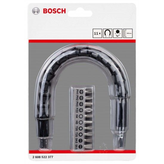 Pontas aparafusadoras, conjuntos 11 extensões plásticas flexíveis SDB refª 2608522377 BOSCH Pontas aparafusadoras, conjuntos 11 extensões plásticas flexíveis SDB refª 2608522377 BOSCH