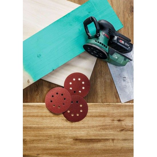 Discos p/lixadora �125mm G80/120/240 25p� ref� 2607019500 BOSCH