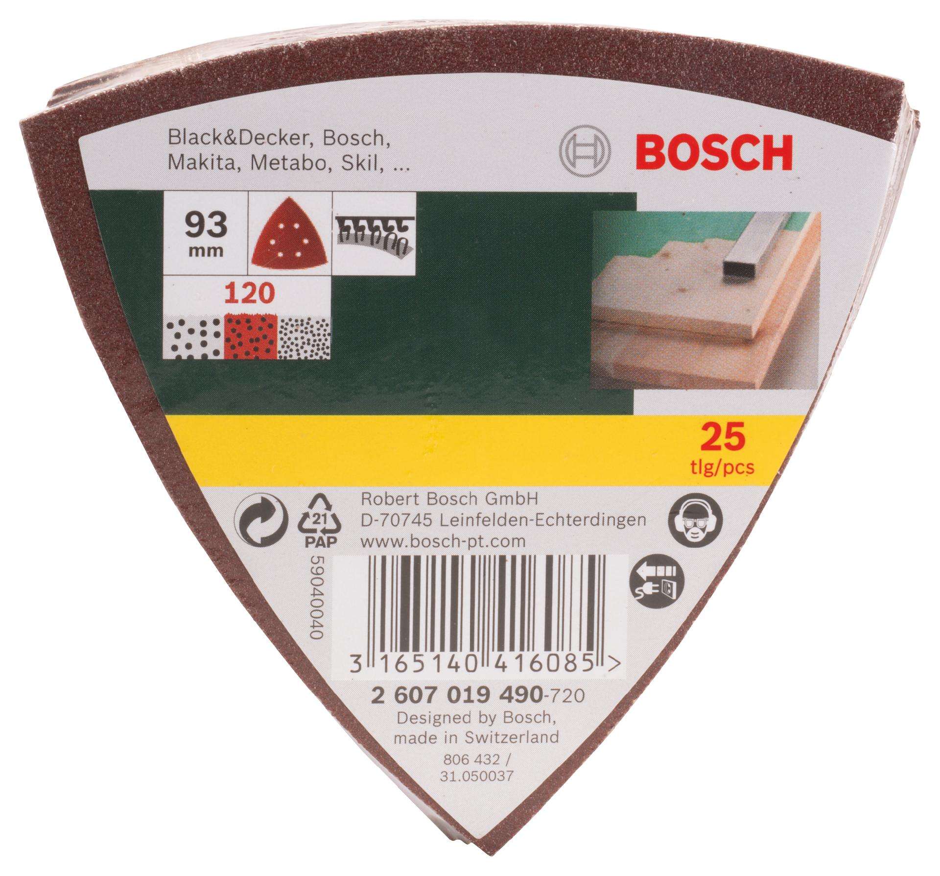Discos p/lixadora Delta G120 25pç refª 2607019490 BOSCH