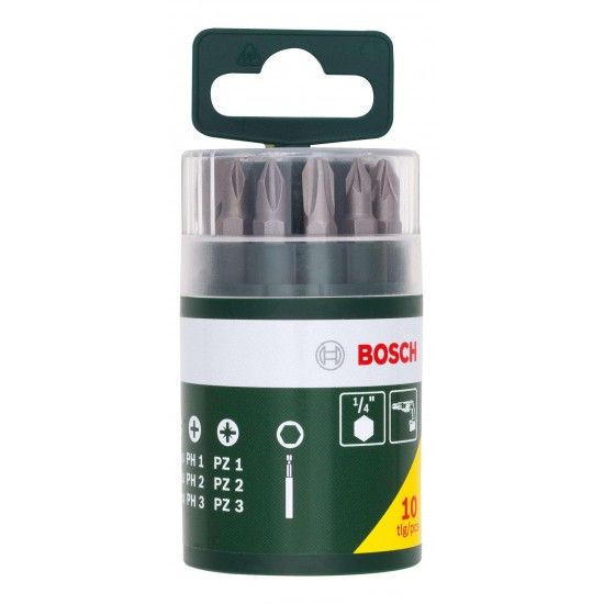 Kit Bits e porta-bits ¼ 10pç refª 2607019454 BOSCH Kit Bits e porta-bits ¼ 10pç refª 2607019454 BOSCH