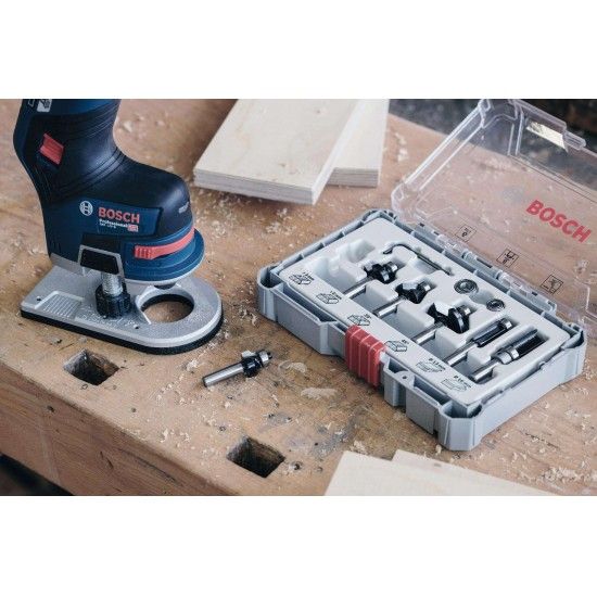 Fresa  Bit Trim and Edging Set, Shank 8 mm, 6 pcs ref� 2607017469 BOSCH