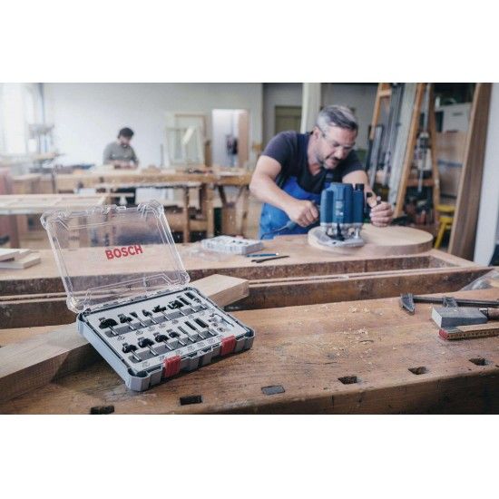 Fresa  Bit Trim and Edging Set, Shank 8 mm, 6 pcs ref� 2607017469 BOSCH