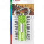 Conjunto de pontas de aparafusar com mosquetão (verde claro), 21 peças refª 2607002823 BOSCH Conjunto de pontas de aparafusar com mosquetão (verde claro), 21 peças refª 2607002823 BOSCH