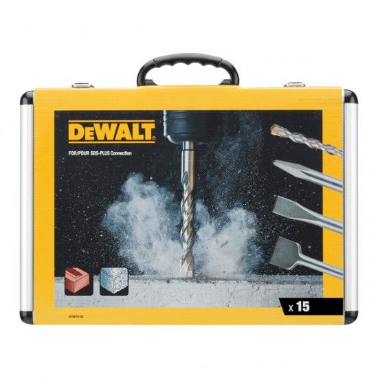 Kit sds-plus Brocas, ponteiros e cinzeis 15pç refª DT9679-QZ DEWALT Kit sds-plus Brocas, ponteiros e cinzeis 15pç refª DT9679-QZ DEWALT