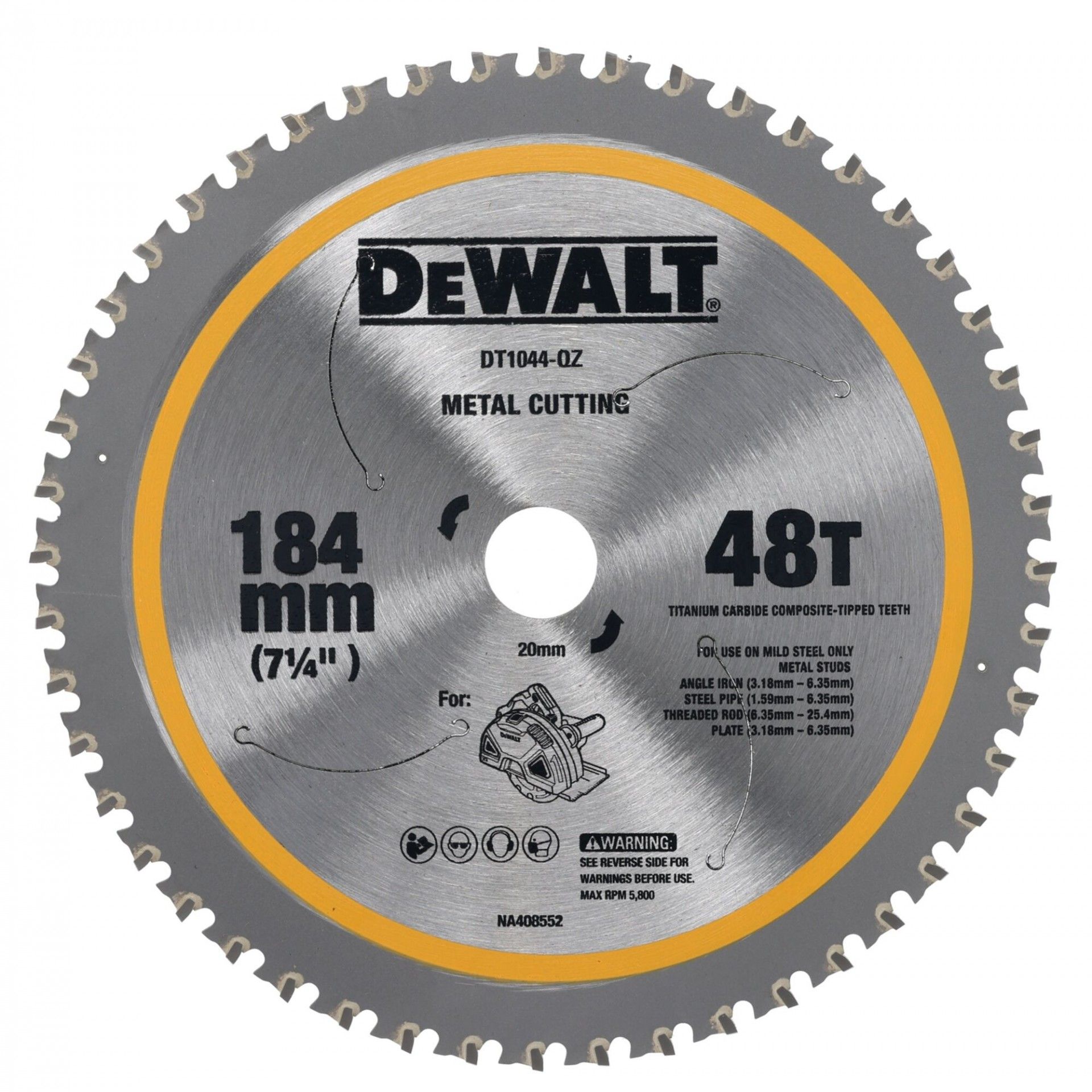 Disco Metal 184x20mm 48 dentes refª DT1044-QZ DeWalt