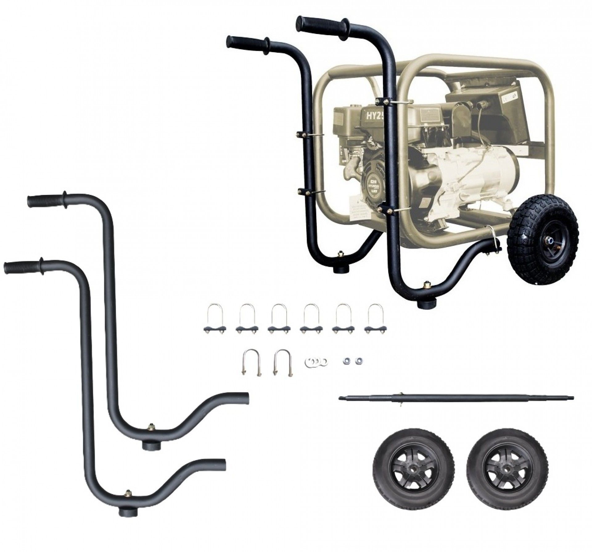 Kit rodas e pegas p/geradores e motobombas  refª HY-ACKITRUEDAS HYUNDAI