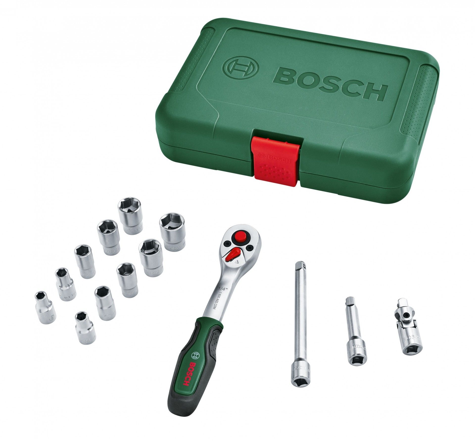 Kit ferramentas ¼ c/roquete 14pç refª 1600A02BY0 Bosch