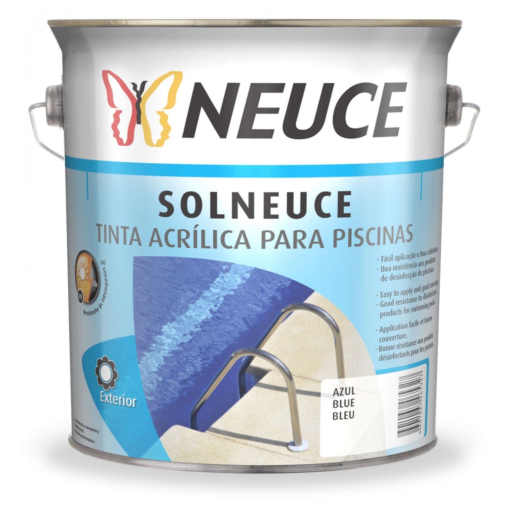 Tinta p/ Piscinas Solneuce azul 4L NEUCE