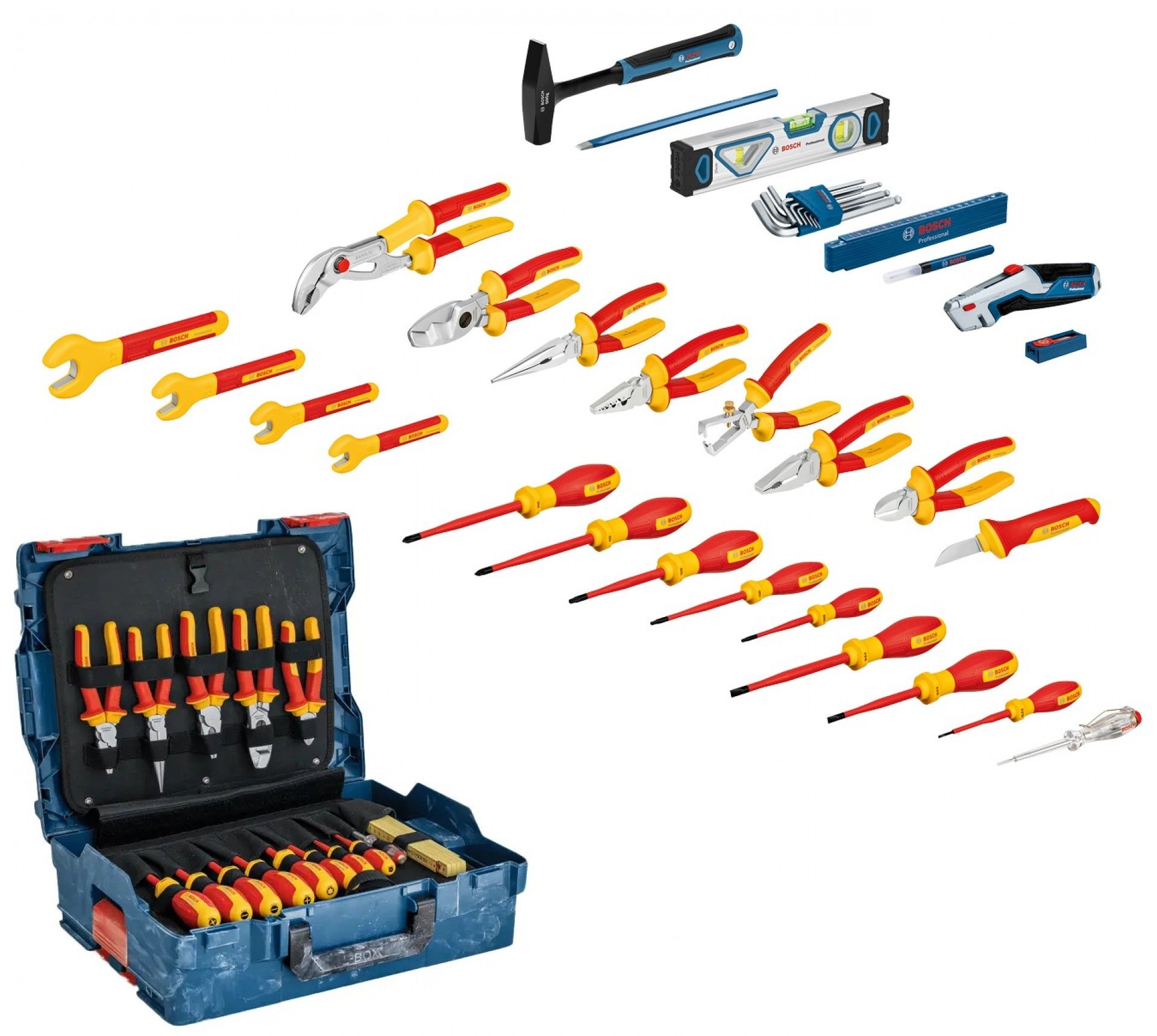 Mala de ferramentas p/eletricista 37pç refª 1600A02NG4 Bosch