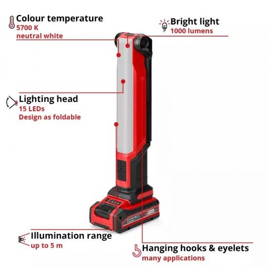 Lanterna a bateria TE-CL 18/1000 S Li-solo refª 4514180 EINHELL Lanterna a bateria TE-CL 18/1000 S Li-solo refª 4514180 EINHELL