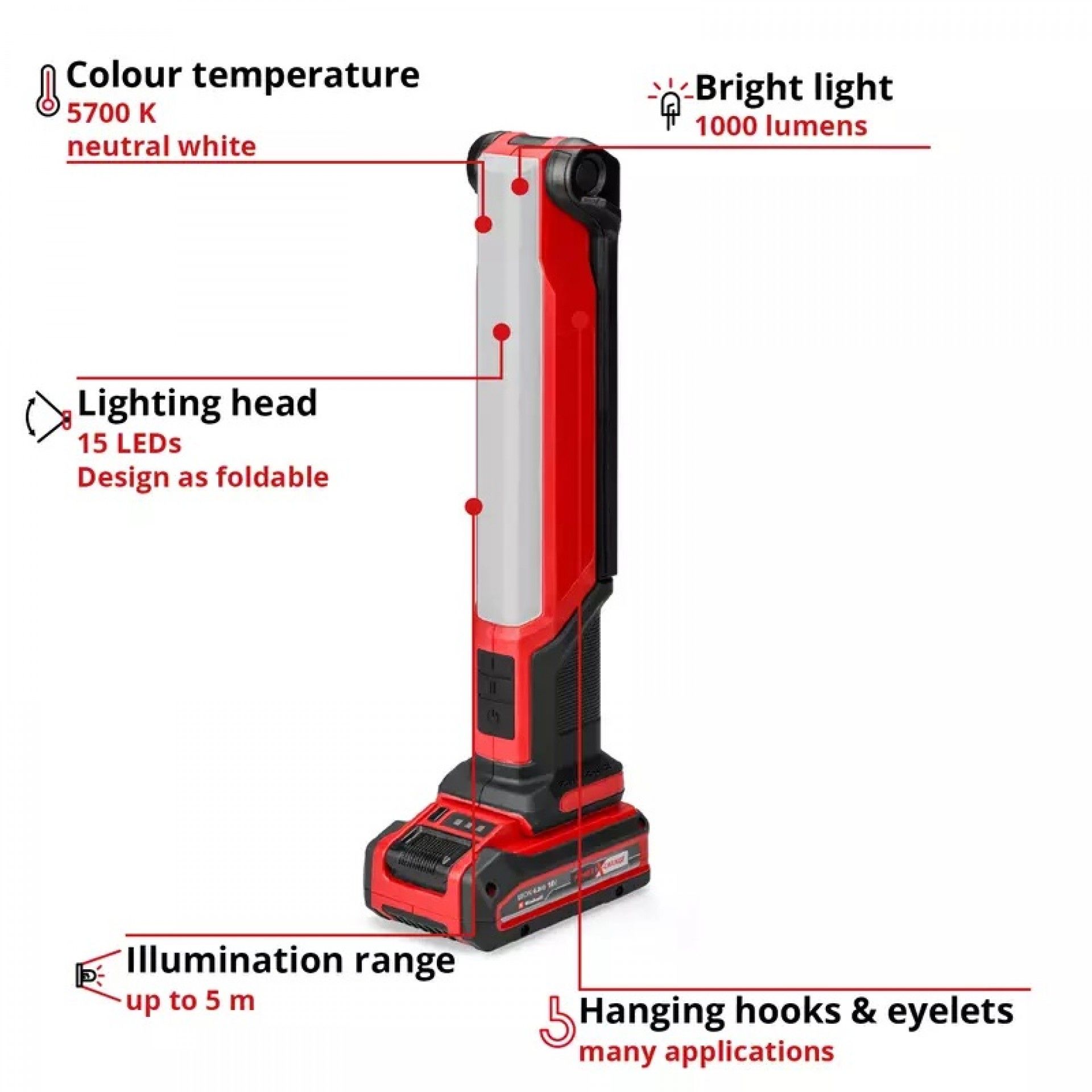 Lanterna a bateria TE-CL 18/1000 S Li-solo refª 4514180 EINHELL