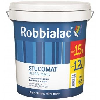 Stucomat ultra-mate 12+3L branco ref 052-0001 Robbialac