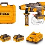 Martelo perfurador 20v brushless 2 baterias 4.0Ah + carregador +mala ref CRHLI202682E IngCo