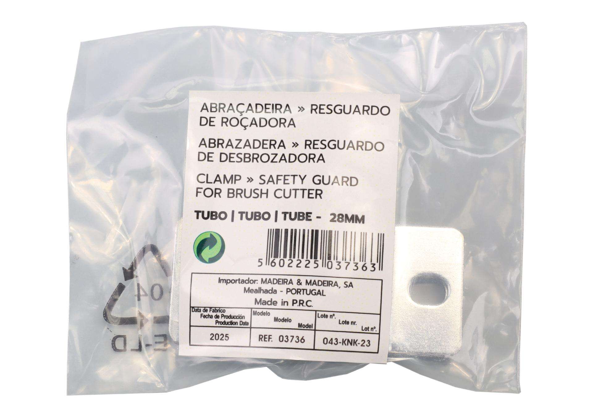 Abraçadeira, para Resguardo de Roçadora, Ø28mm ref. 03736 MADER