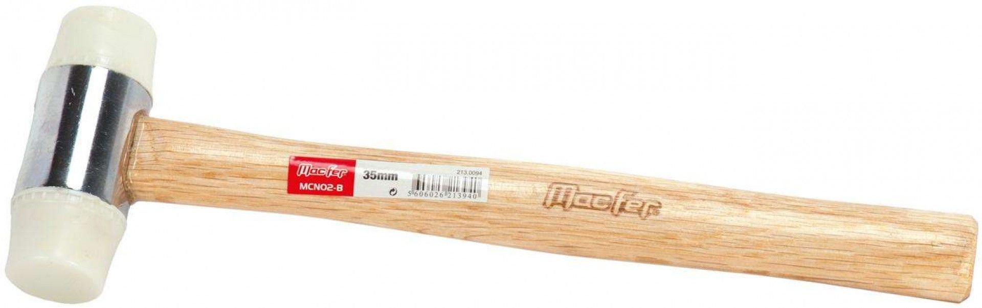 Martelo com cabeças borracha MCN02-B 35mm branco refª 213.0094 MACFER