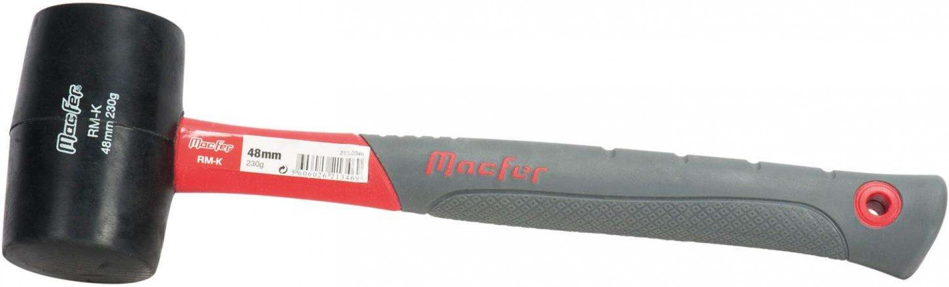 Maço borracha MacFer RM-K 48mm 230g (8oz) preta refª 213.0046 MACFER