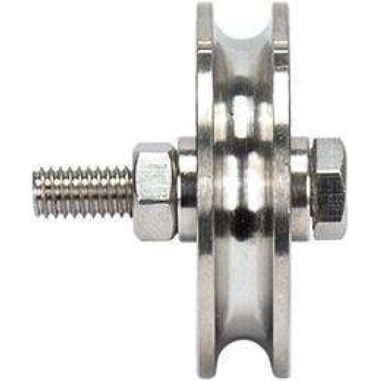 ROLDANA INOX 40MM C\ROLAM + PARAF + PORCA ROLDANA INOX 40MM C\ROLAM + PARAF + PORCA