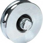 Roda "U" com parafuso 1 rolamento galvanizada U1P 50x17mm (M8 40mm) refª 206.0002 MACFER Roda "U" com parafuso 1 rolamento galvanizada U1P 50x17mm (M8 40mm) refª 206.0002 MACFER