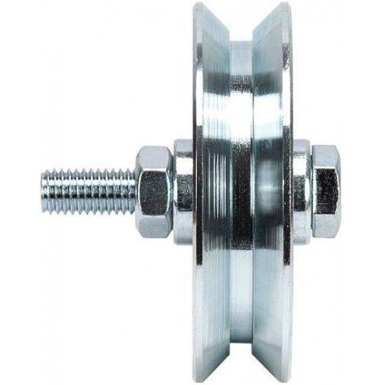 Roda "Y" com parafuso 1 rolamento galvanizada Y1P  50x17mm  (M8 40mm) ref 206.0011 MACFER